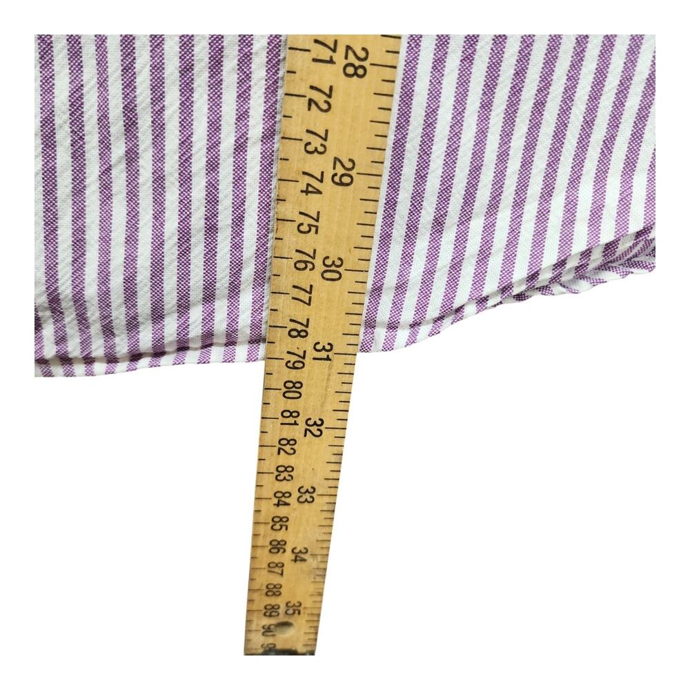 Ralph Lauren Classic Fit Shirt Men’s XXL Plum White Stripe Button Down Career - Picture 10 of 13